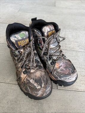 Red Head Kids Camo Hunting Hiking Boots Youth Size 3